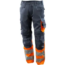 Warnschutzhose "LEEDS" Safe Supreme - 82C56 (EU 56) - schwarzblau/orange
