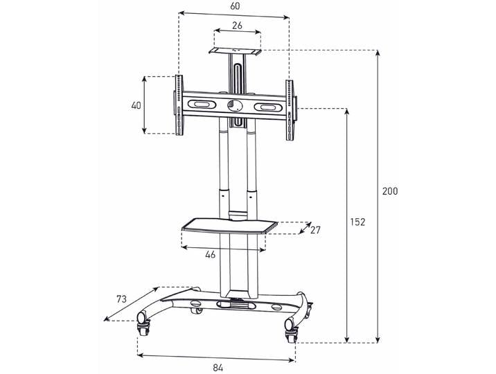 Balcar PR2000-N TV-Möbel – TV Möbel – schwarz