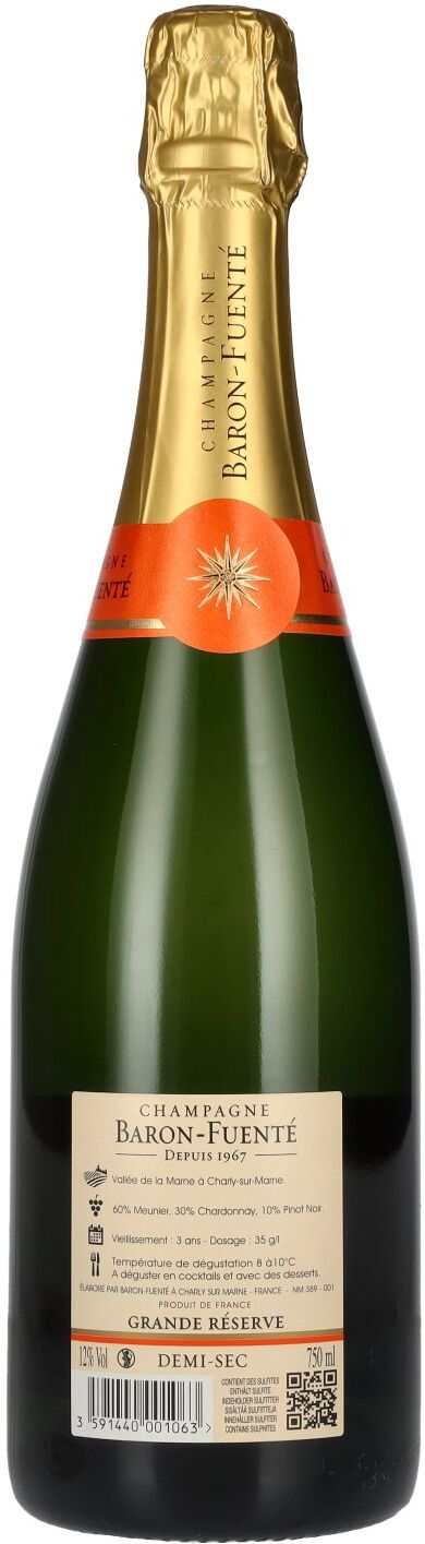 Champagne Baron-Fuenté Baron-Fuenté GRANDE RÉSERVE Champagne Demi-Sec 12% Vol. 0,75l