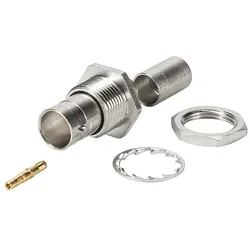 NEUTRIK® BNC HD-SDI Crimp-Einbaubuchse, Gewinde 1/2"", grau