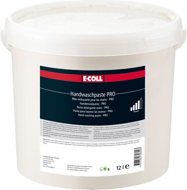 E-COLL Pâte de lavage main qualité premium, seau 12L (4317784306003)