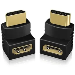 ICY BOX Set aus 2x HDMI Winkeladaptern mit zwei verschiedenen Ausrichtungen