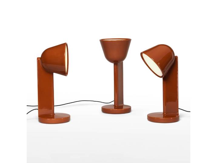 FLOS Designer Tischlampe Céramique Side, dimmbar, rot, für Wohn- / Esszimmer, Keramik, Design