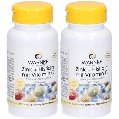 Zink+Histidin mit Vitamin C Kapseln 2x 2x100 St