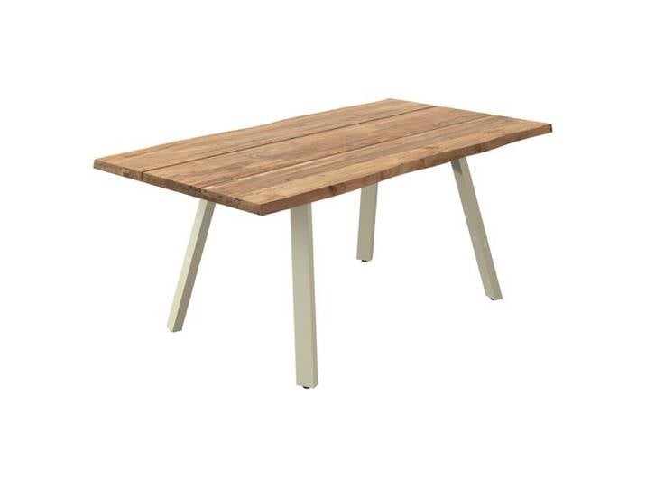 OUTLIV. Negara Gartentisch 180x90cm Edelstahl/Teak recycelt Baumkante Sand