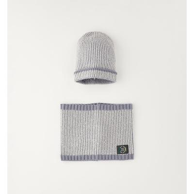 Outdoorhut SARABANDA "BABY BOY ACCESSORIES", Jungen, Gr. 53, grau, Baumwolle, Hüte