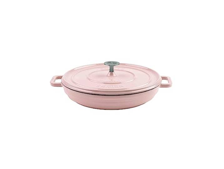 Sallys 'Samira' Deluxe Gusseisentopf - Robustes und Hochwertiges Kochjuwel für Perfektes Garen - für 2,2 Liter Inhalt, für alle Herdarten und ofenfest bis zu 250 Grad (Silky Pink)