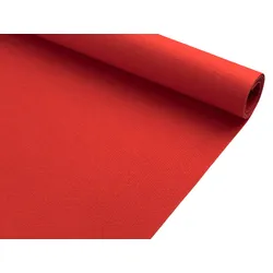 Hochzeitsteppich DUBLIN | Rot | 2,00m x 11,50m | Gerippter Nadelfilz-Boden Meterware | Schwer entflammbar