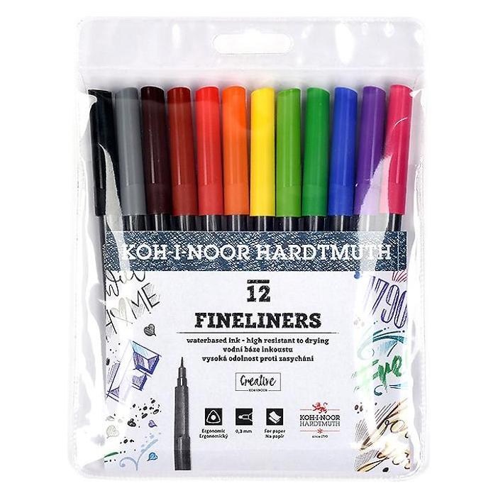 Koh-i-Noor Fineliner 12 Farben (12x) (356840)