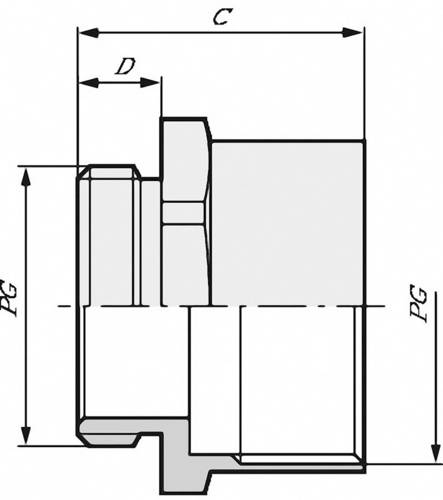 LAPP 52100040 SKINDICHT ZS PG13,5 Kabelverschraubung Verlängerung PG13.5 PG13.5 Polyethylen Messing 100St.
