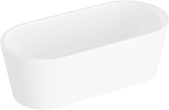 VitrA Geo Badewanne 65372006000 170 x 80 x 56,5 cm, Inhalt 283 l, freistehend, oval, Mittelablauf