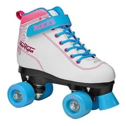 Roces, Jungen, Rollschuhe, Quad Movida Art (37), Blau, Mehrfarbig, Weiss, Violett