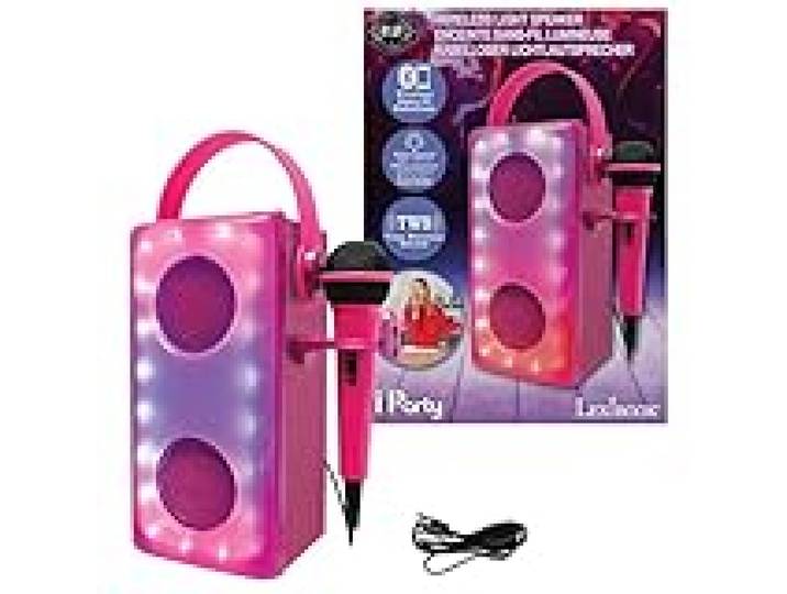 Lexibook, iParty Enceinte Bluetooth avec Micro Rose, BTP185PKZ