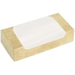 MONOUSO - Rechteckige Verpackungen für Bäckereien Kraft 17x9x6cm (50 Stück)
