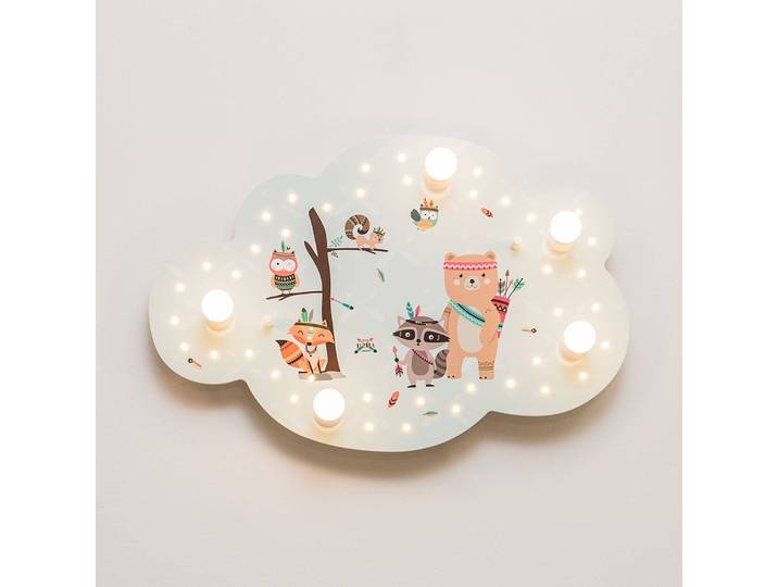 Elobra Deckenleuchte Little Indians, grün, für Kinderzimmer, Holz