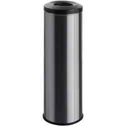 SPRINTIS Gastro Mülleimer 30 L, 71 cm Höhe, Edelstahl, silber, selbstlöschender Papierkorb feuerfest und robust, runder Stahl-Abfalleimer für Innenraum