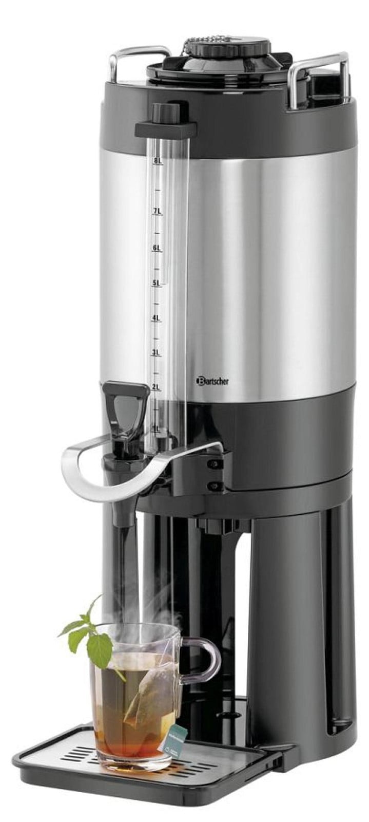 Bartscher Iso-Dispenser voor warme of koude dranken, 8 liter, roestvrij staal