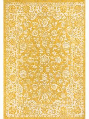 JONATHAN Y Sinjuri Bohemian Textured Weave Floral Indoor/Outdoor Area Rug