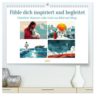 Fühle dich inspiriert und begleitet (hochwertiger Premium Wandkalender 2027 DIN A2 quer), Kunstdruck in Hochglanz