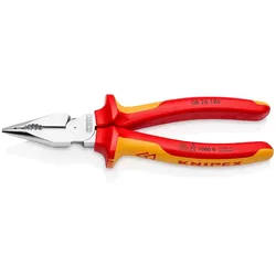 KNIPEX Spitz-Kombizange isoliert mit Mehrkomponenten-Hüllen, VDE-geprüft verchromt 185 mm - 0826185