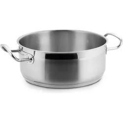 Lacor Eco Chef Kochtopf nieder o.Deckel D28cm H11cm 6.75lt, Pfanne + Kochtopf, Silber