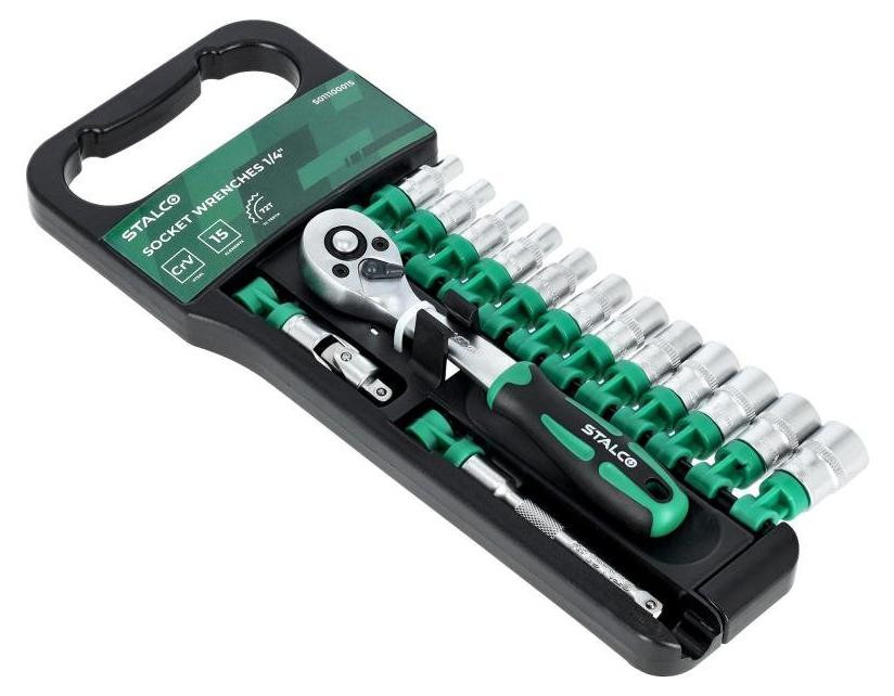 Stalco Ratelsleutelset S011100015, 15 stuks