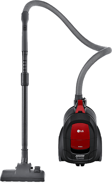 Aspirador sin bolsa - LG VC5506NHTCR, 650 W, con tecnología elipse ciclónica, 1.1 L, Rojo