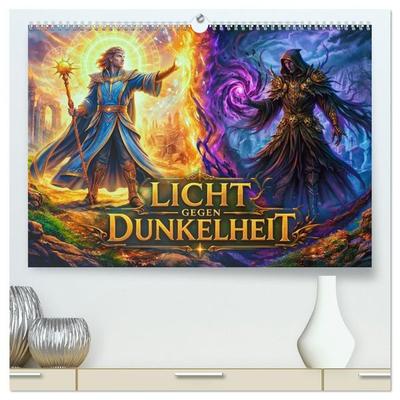 Licht gegen Dunkelheit (hochwertiger Premium Wandkalender 2027 DIN A2 quer), Kunstdruck in Hochglanz