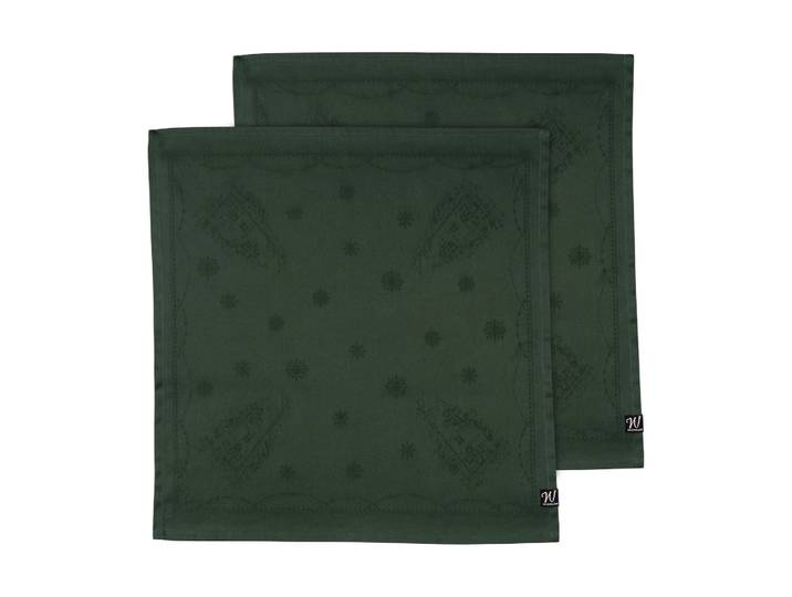Wik & Walsøe Serviette en tissu Julemorgen 45x45 cm, Lot de 2 Vert