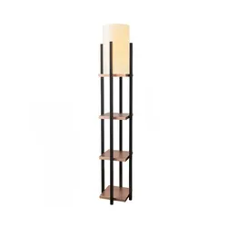 STEHLAMPE AMARIS Schwarz Holz