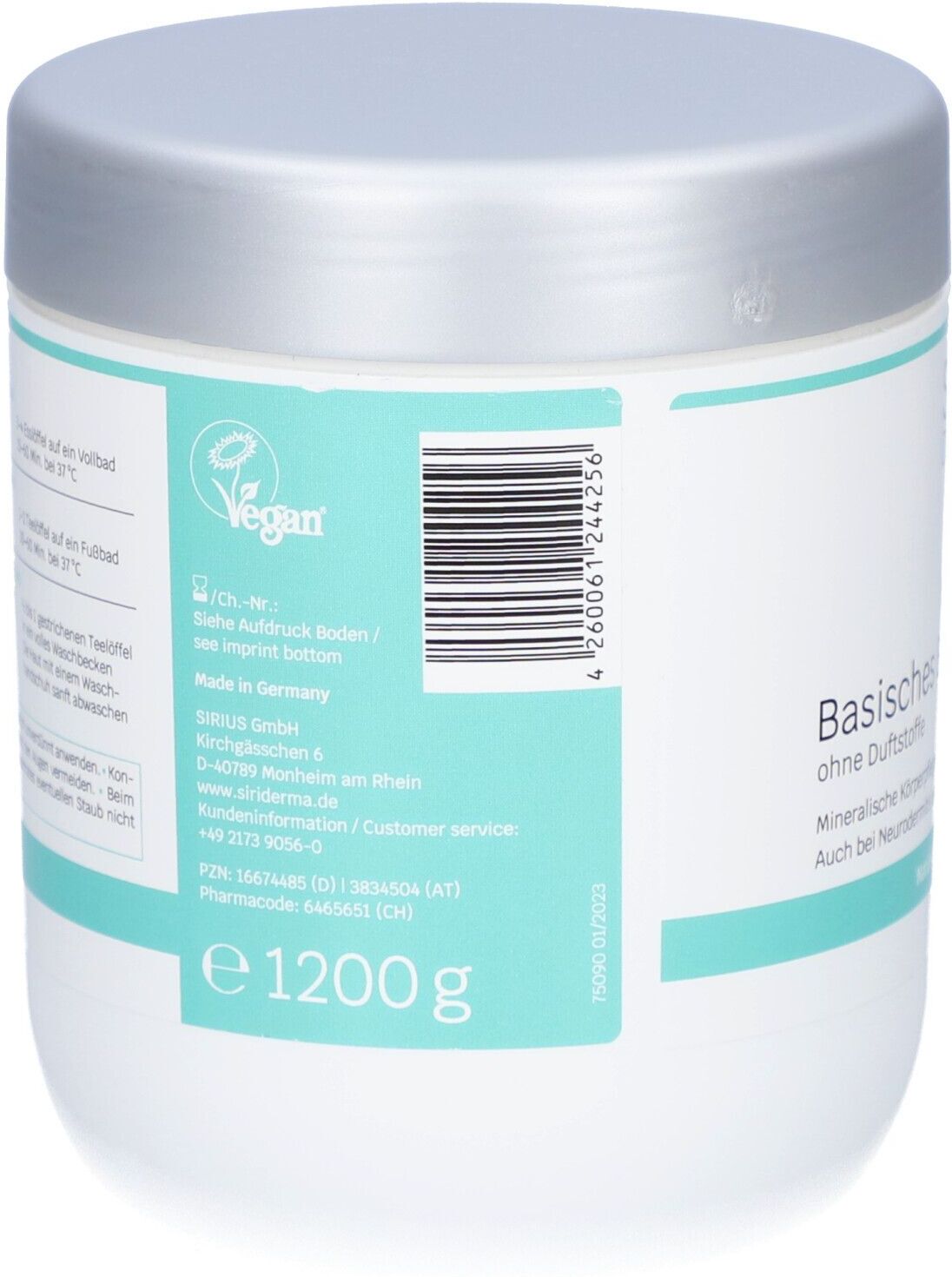 Siriderma Basisch BD Konz 1200 g Bad