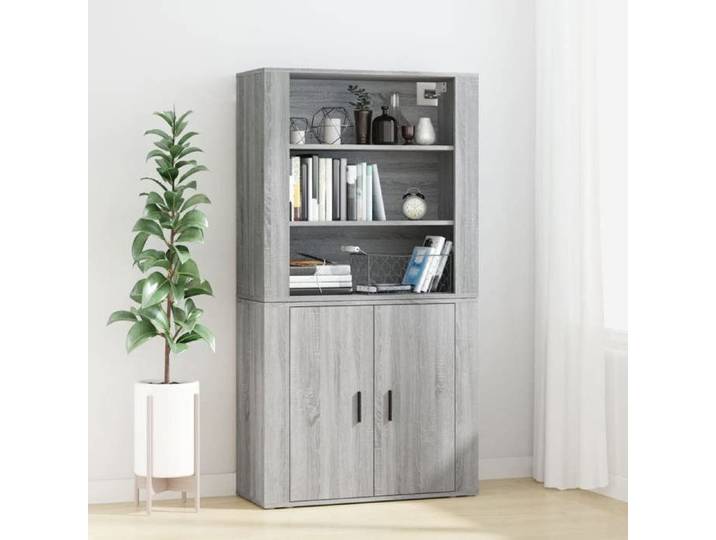 (Gris) Buffet bahut - Buffet Enfilade haut Sonoma gris bois ingénierie 543797
