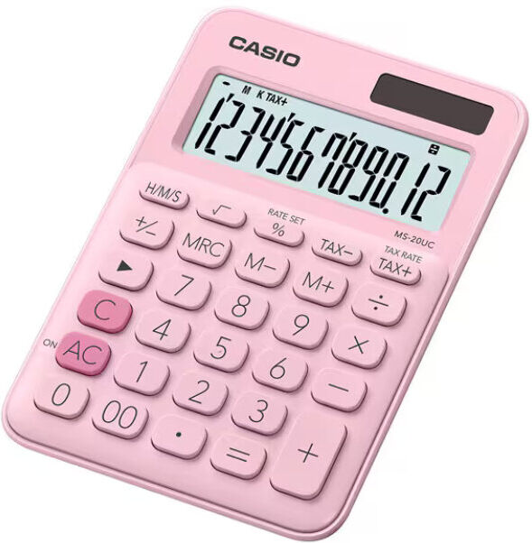 CALCULADORA SECRETÁRIA CASIO MS-20UC ROSA