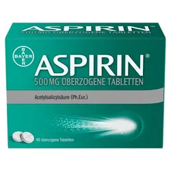 ASPIRIN 500 mg überzogene Tabletten 40 St