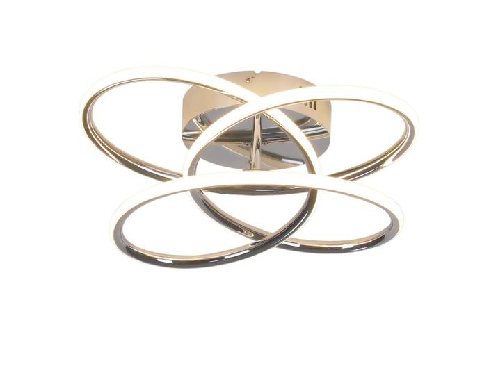 Plafonnier fer argenté 36x33x14cm led 44w
