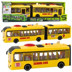 Gelenk-Schulbus, Türen öffnen, Licht, Geräusche, Gelb, 1:16