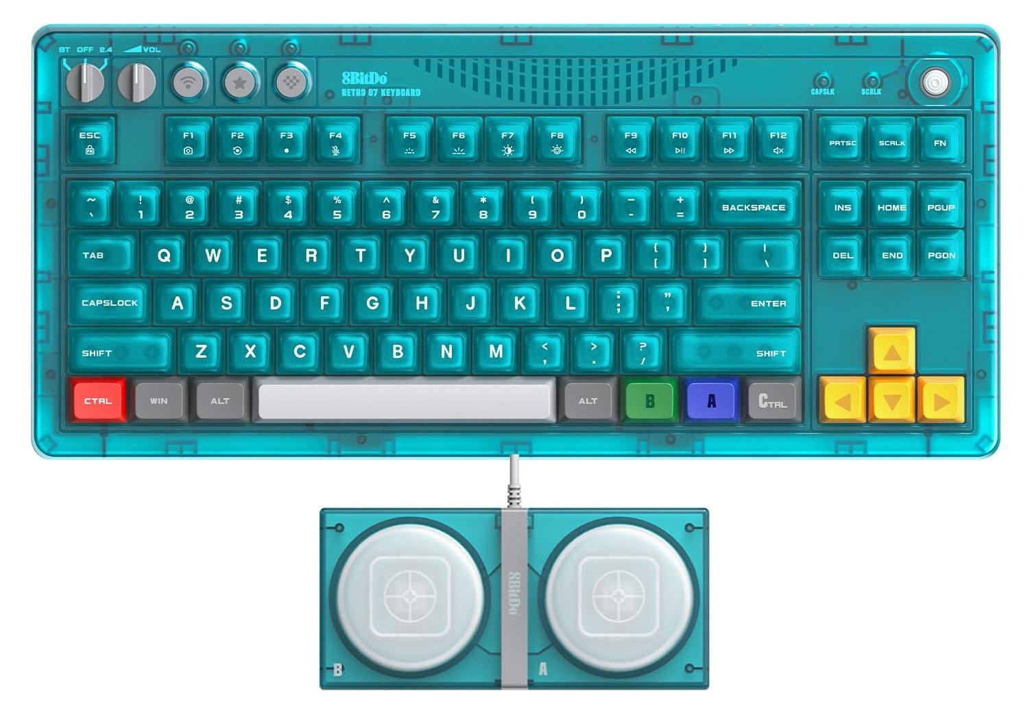 Selius Mechanisch Toetsenbord Clear Blue - 87 Toetsen - Hot-Swappable - Lineaire Schakelaars - RGB Verlichting - Compact Gaming Keyboard