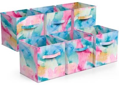 "Sorbus 11 Inch Fabric Storage Cubes (Set of 6) - 10.5"" L x 10.5"" W x 11"" H"