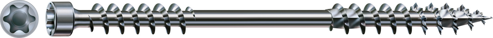 SPAX-Iso Dämmstoffschraube WIROX - Fixiergewinde, Zylinderkopf, T-STAR plus, 4CUT, WIROX 0491011002005