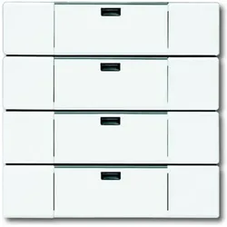 Busch-Jaeger, Lichtschalter + Storenschalter, Wandsender WaveLINE 4 Kanal 2CKA006730A0056