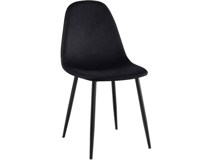 CLP Stuhl Samt Schwarz, Metall, 44x88x51 cm, Esszimmer, Stuhl