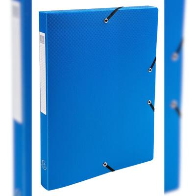 Exacompta 59682E 8x Archivbox aus PP 700µ blickdicht, Rücken 25mm, 25x33cm für DIN A4 - Hellblau