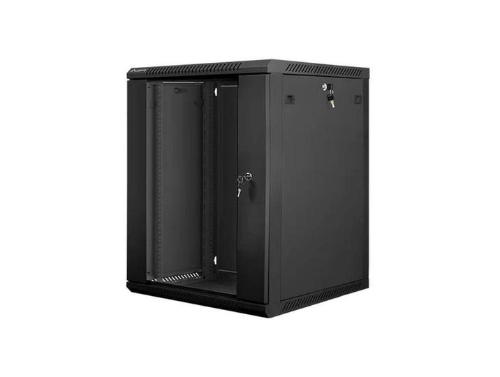Lanberg Wandgehäuse Lanberg WF01-6615-10B Rack 15U Wandmontiertes Regal Schwarz