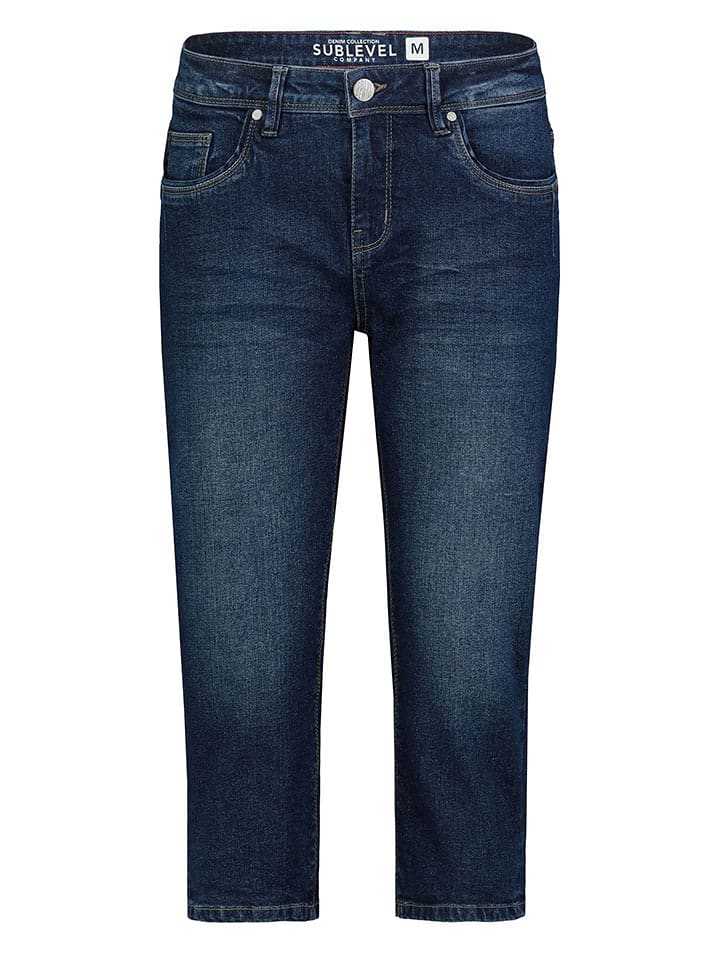 Sublevel Jeans-Caprihose in Dunkelblau - XS