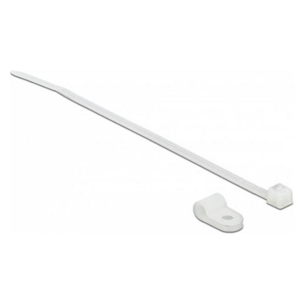 Delock Kabelbinder-Kit - 15 cm - weiss (150 mm, 10 Stk.) (18861)