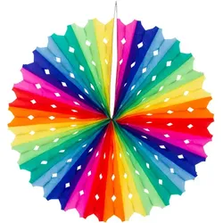 Papierfächer, bunt, 45 cm Ø