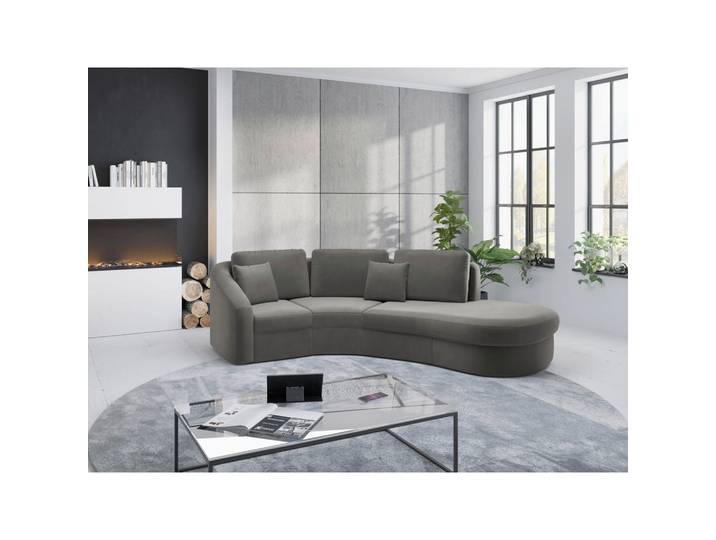Ecksofa, Grau, 266x230 cm, Textil, 4-Sitzer & organische Form, Modern, sit&more