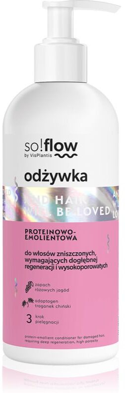 so!flow Damaged Hair Protein-Emollient Conditioner Strenghtening Conditioner for damaged hair 300 ml