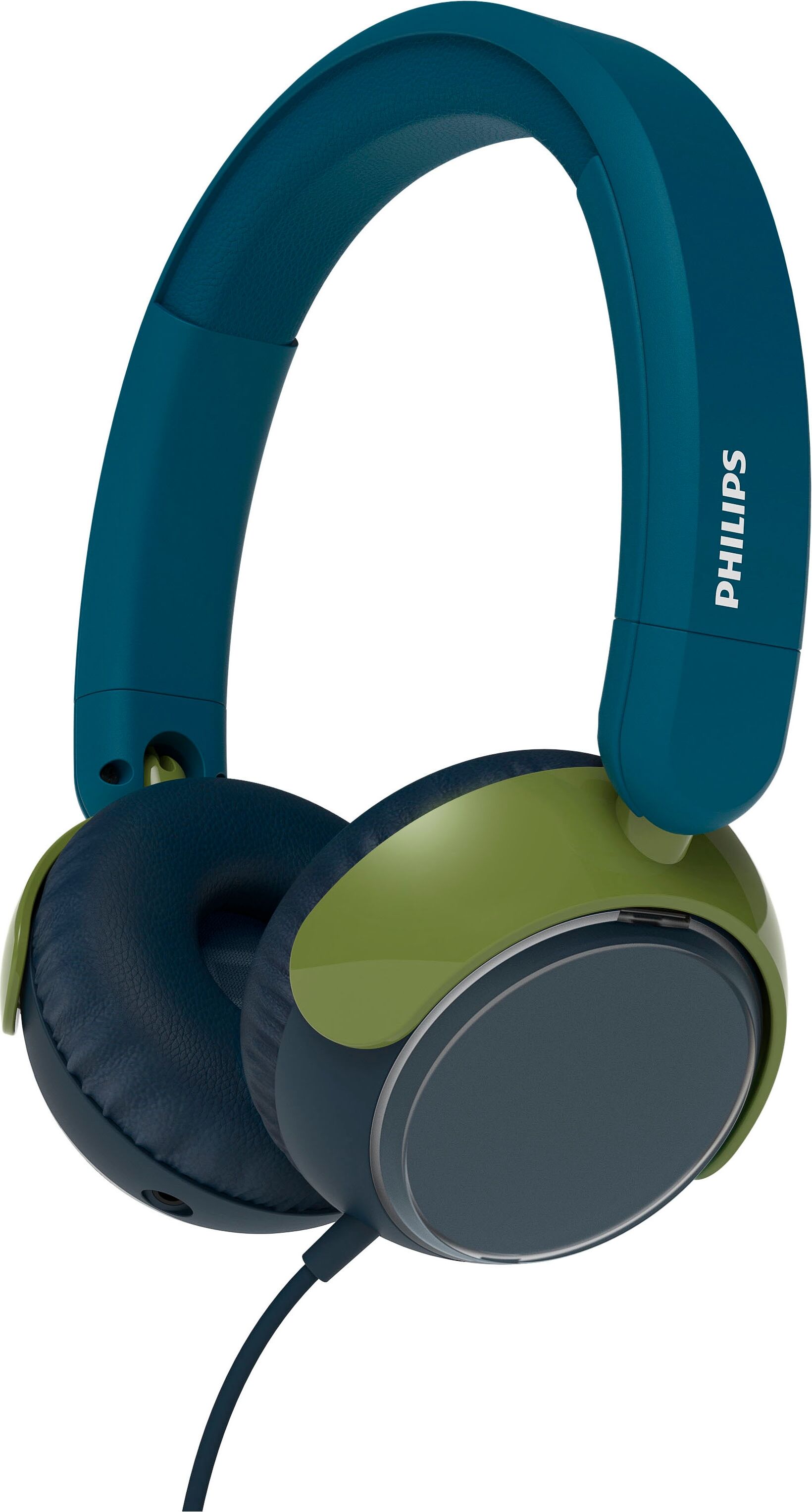 Philips Kinder-Kopfhörer "TAK 2000", grün (kristallisches blaugrün), B:16cm H:18cm T:4cm, Kopfhörer, Kinder-Kopfhörer
