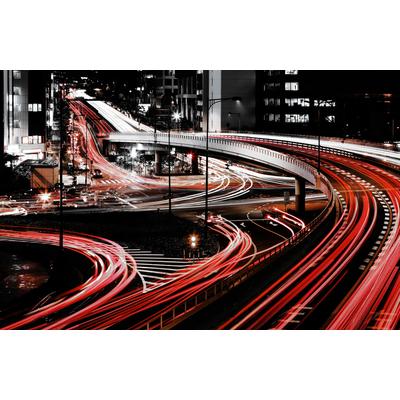 Fototapete PAPERMOON "Photo-Art SHIGEHIRO ONO, STRASSE", bunt, B:4m L:2,6m, Vlies, Tapeten